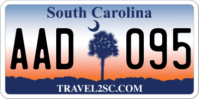 SC license plate AAD095