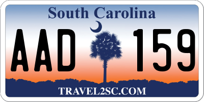 SC license plate AAD159