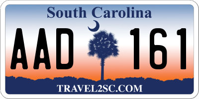 SC license plate AAD161