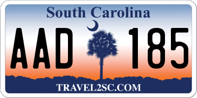 SC license plate AAD185