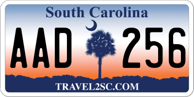 SC license plate AAD256