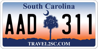SC license plate AAD311