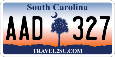 SC license plate AAD327