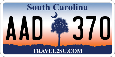 SC license plate AAD370