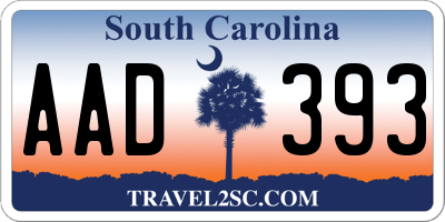 SC license plate AAD393