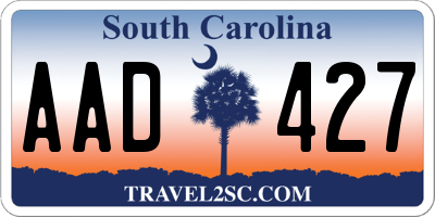 SC license plate AAD427