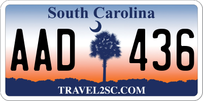 SC license plate AAD436