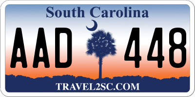 SC license plate AAD448