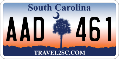 SC license plate AAD461