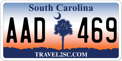 SC license plate AAD469