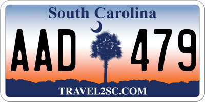 SC license plate AAD479