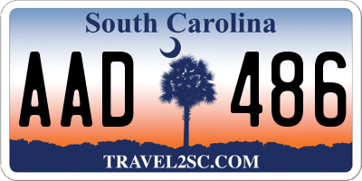 SC license plate AAD486