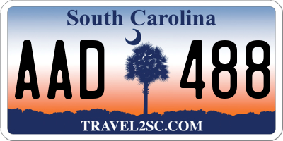 SC license plate AAD488