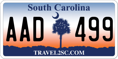 SC license plate AAD499