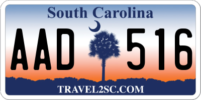 SC license plate AAD516