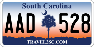 SC license plate AAD528