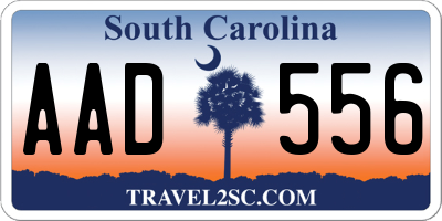 SC license plate AAD556