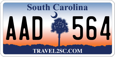 SC license plate AAD564