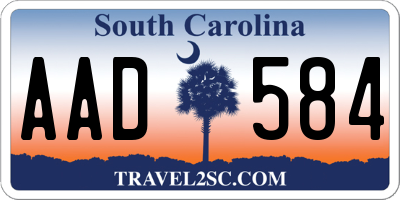 SC license plate AAD584