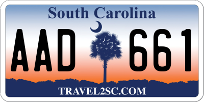 SC license plate AAD661