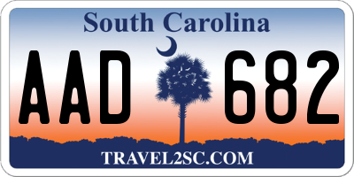 SC license plate AAD682