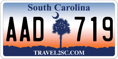 SC license plate AAD719