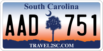 SC license plate AAD751