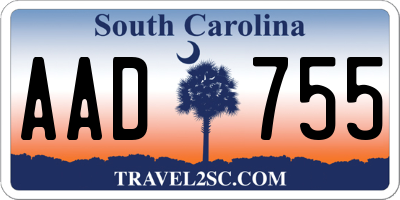 SC license plate AAD755