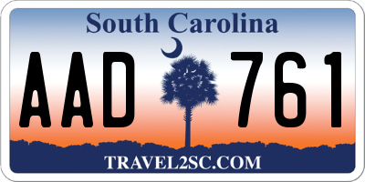 SC license plate AAD761