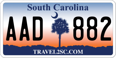 SC license plate AAD882