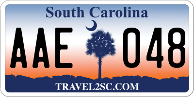 SC license plate AAE048