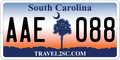 SC license plate AAE088