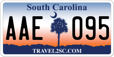 SC license plate AAE095