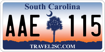 SC license plate AAE115