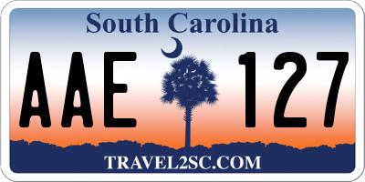 SC license plate AAE127