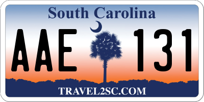 SC license plate AAE131