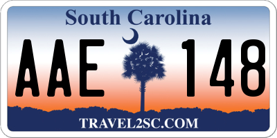 SC license plate AAE148