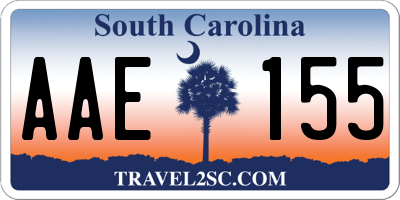 SC license plate AAE155