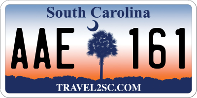 SC license plate AAE161