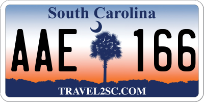 SC license plate AAE166