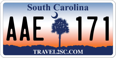 SC license plate AAE171