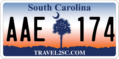 SC license plate AAE174