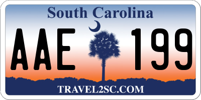 SC license plate AAE199