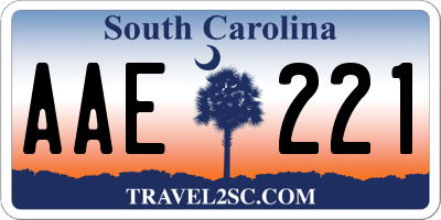 SC license plate AAE221