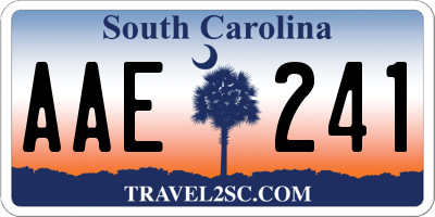 SC license plate AAE241