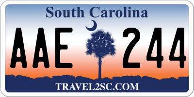 SC license plate AAE244