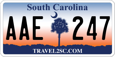 SC license plate AAE247