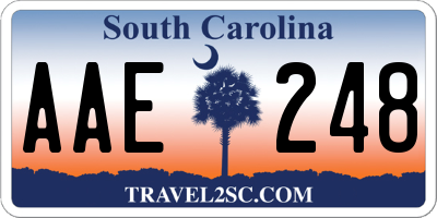 SC license plate AAE248