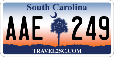 SC license plate AAE249