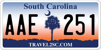 SC license plate AAE251